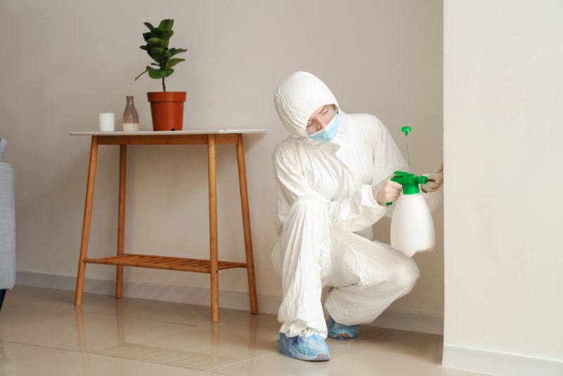 cleaning mould on a wall
